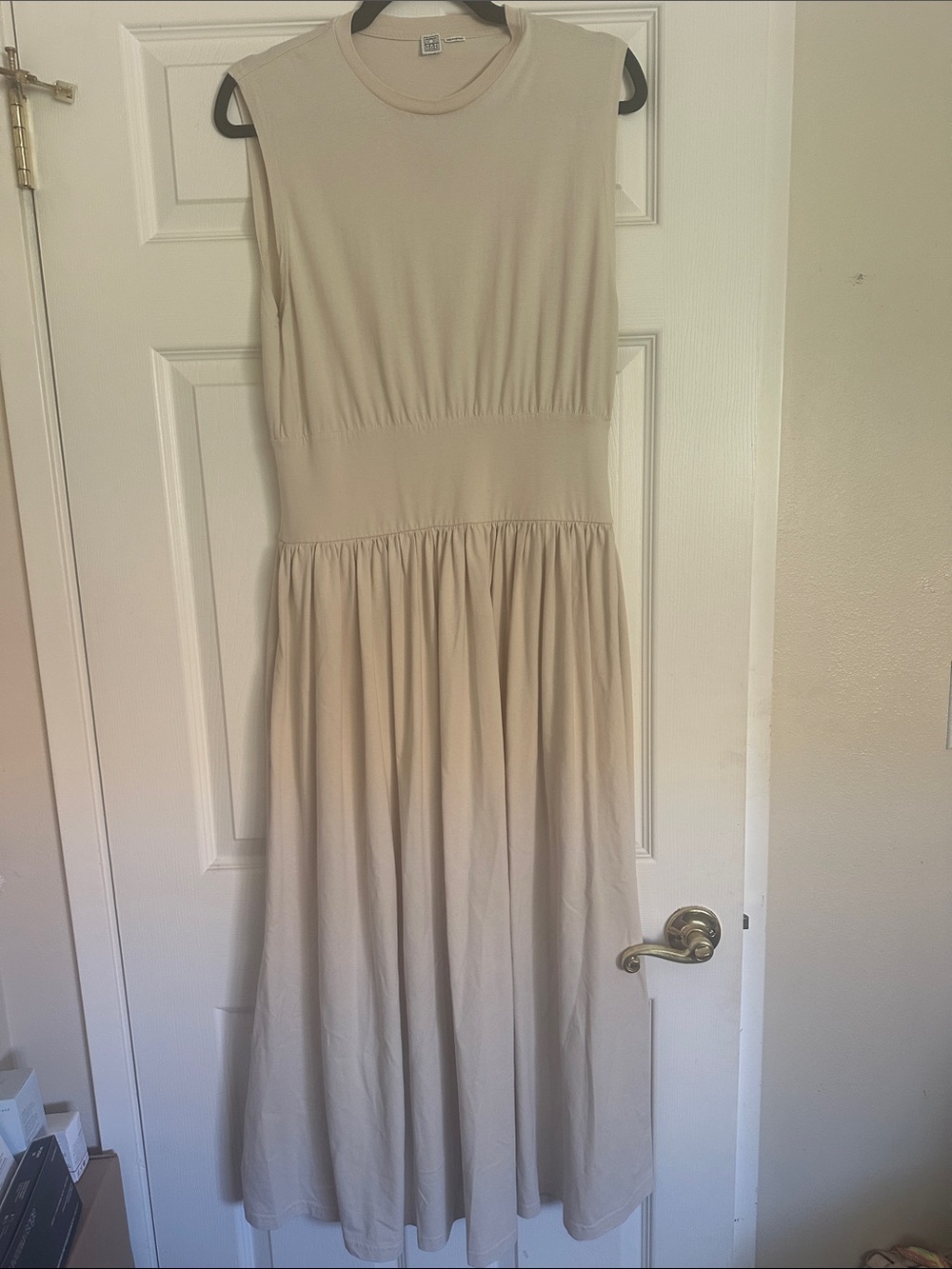 Toteme Neutral Cream Sleeveless Maxi Dress